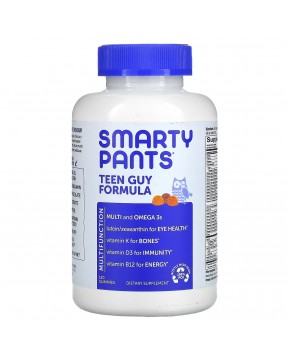 SmartyPants, мультивитамины для мальчиков-подростков, лимон и лайм, вишня, апельсин, 120 жевательных таблеток SmartyPants, мультивитамины для мальчиков-подростков, лимон и лайм, вишня, апельсин, 120 жевательных таблеток